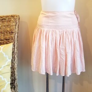 Calvin Klein | Crinkled Skirt in Peach/Pale Pink